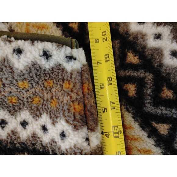 Old Navy Sherpa 1/4 Zip SHERPA UNISX S Fair Isle Aztec Fleece Sleeve POCKETS NWT - Picture 12 of 13